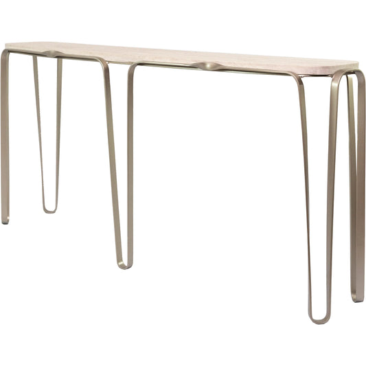 Devereaux Console Table by Varaluz in chablis silver. Made from unique in a unique style.