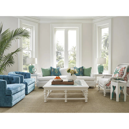 Cyprus Square Cocktail Table by Barclay Butera in polo mallet white. Made from unique in a unique style.