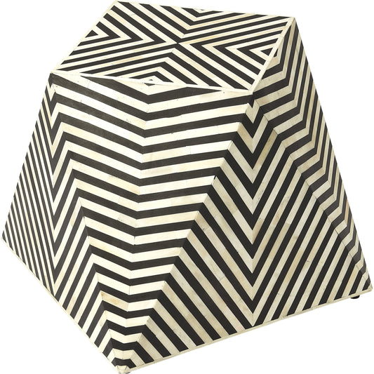 Zanzibar Bone Inlay Accent Table by Butler Specialty Company in black and black bone inlay. Made from bone inlay, mdf, resin in a eclectic & global style.