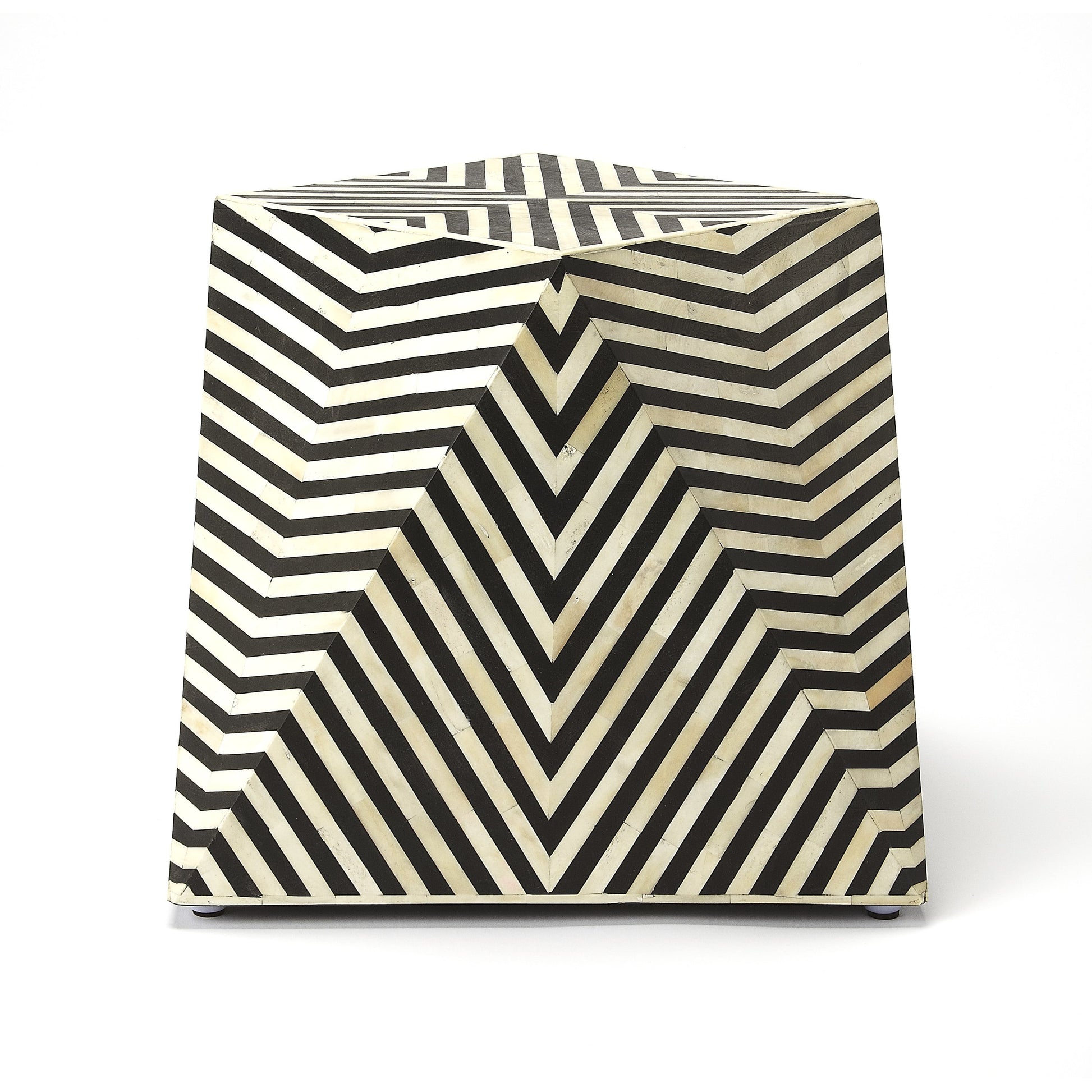 Zanzibar Bone Inlay Accent Table by Butler Specialty Company in black and black bone inlay. Made from bone inlay, mdf, resin in a eclectic & global style.