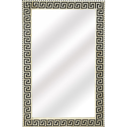 Eternity Wall Mirror by Butler Specialty Company in black and black bone inlay. Made from bone inlay, mdf, mirrored glass, resin in a transitional style.