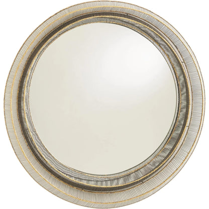 Wire Ribbon Mirror by Global Views in natural iron. Made from mdf, iron, mirror in a transitional style.