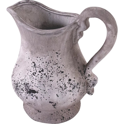 Distressed Grey Wash Pitcher by Zentique in distressed grey wash. Made from terracotta in a cottage & farmhouse style.