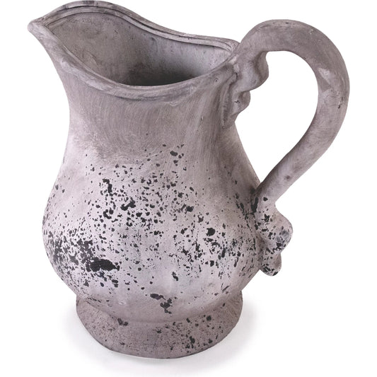 Distressed Grey Wash Pitcher by Zentique in distressed grey wash. Made from terracotta in a unique style.