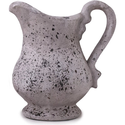Distressed Grey Wash Pitcher by Zentique in distressed grey wash. Made from terracotta in a cottage & farmhouse style.