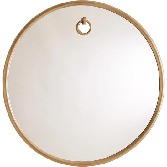Exposed Mirror by Global Views in antique brass. Made from mdf, aluminum, mirror in a modern style.