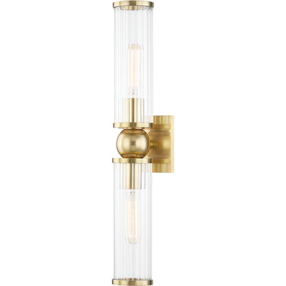 Malone Wall Sconce by Hudson Valley. Made from steel in a transitional style.
