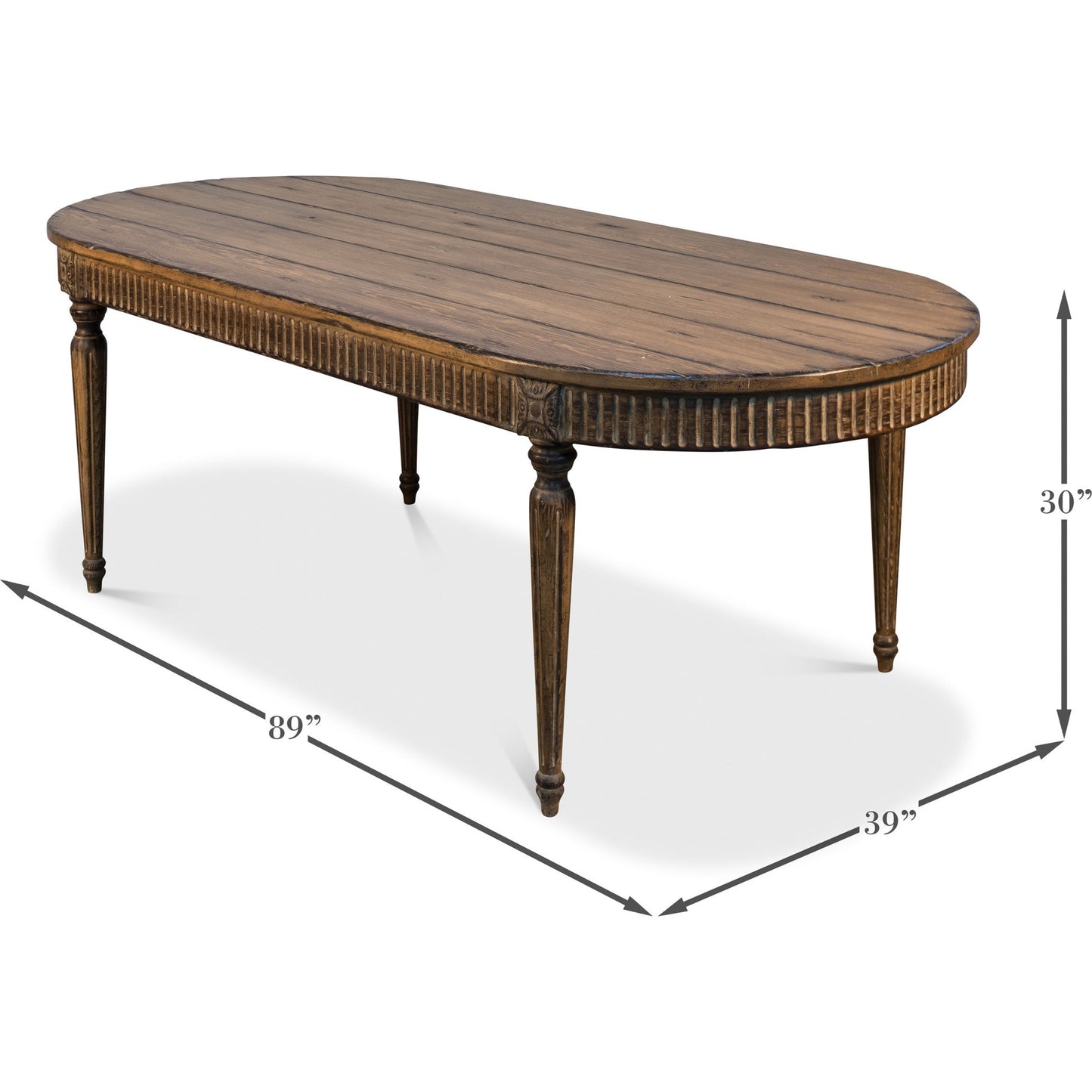 005 SR-770265 | Additional Silo | French Antique Reproduction Dining Table by Sarreid Ltd. in tan and time worn sun burned finish. Made from pine in a cottage & farmhouse style.