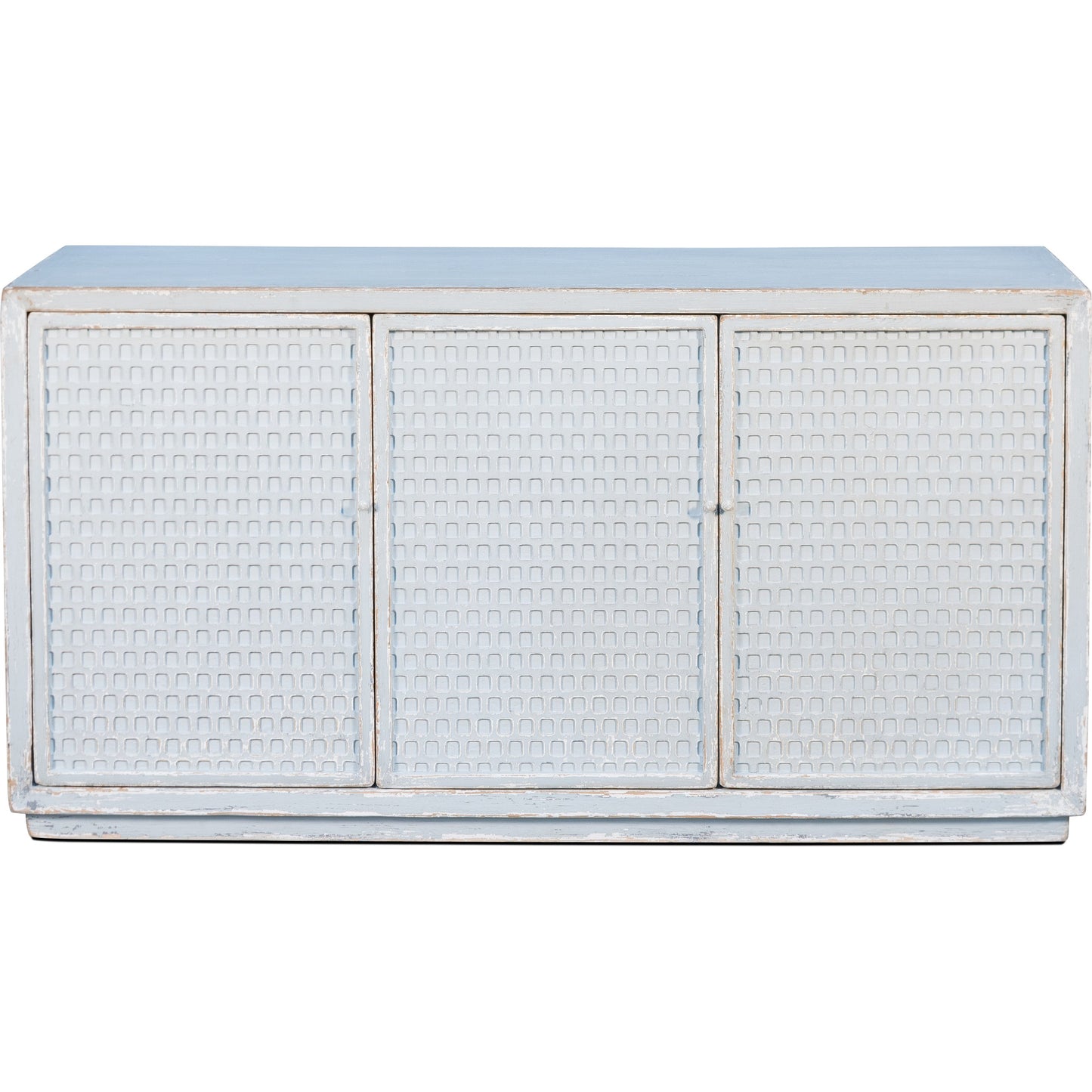 003 SR-857786 | Additional Silo | Honeycomb Front Sideboard by Sarreid Ltd. in gray and 3 removable shelves. Made from pine in a transitional style.