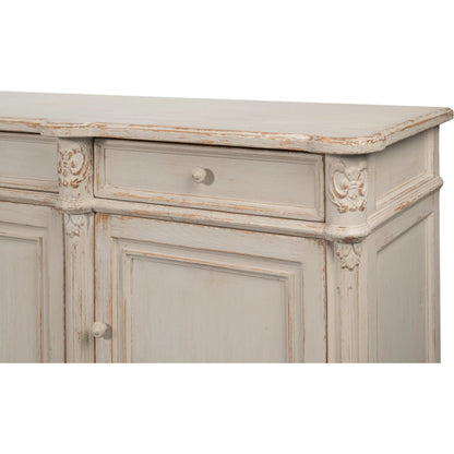 Lilac Sideboard by Sarreid Ltd. in white pine. Made from unique in a traditional style.