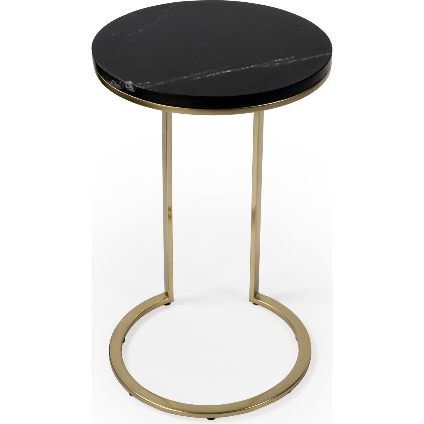 002 SI-1822359 | Additional Silo | Shounderia Accent Table by Butler Specialty Company in black and black marble. Made from stainless steel, marble in a modern style.