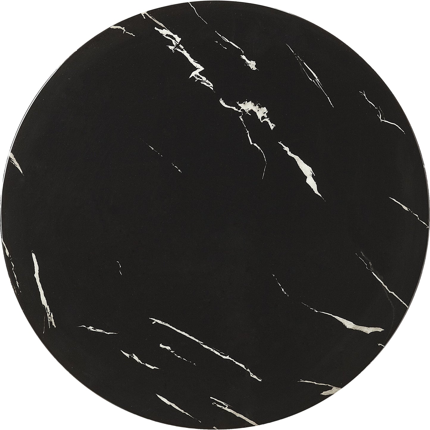 006 SI-1822359 | Closeup | Shounderia Accent Table by Butler Specialty Company in black and black marble. Made from stainless steel, marble in a modern style.