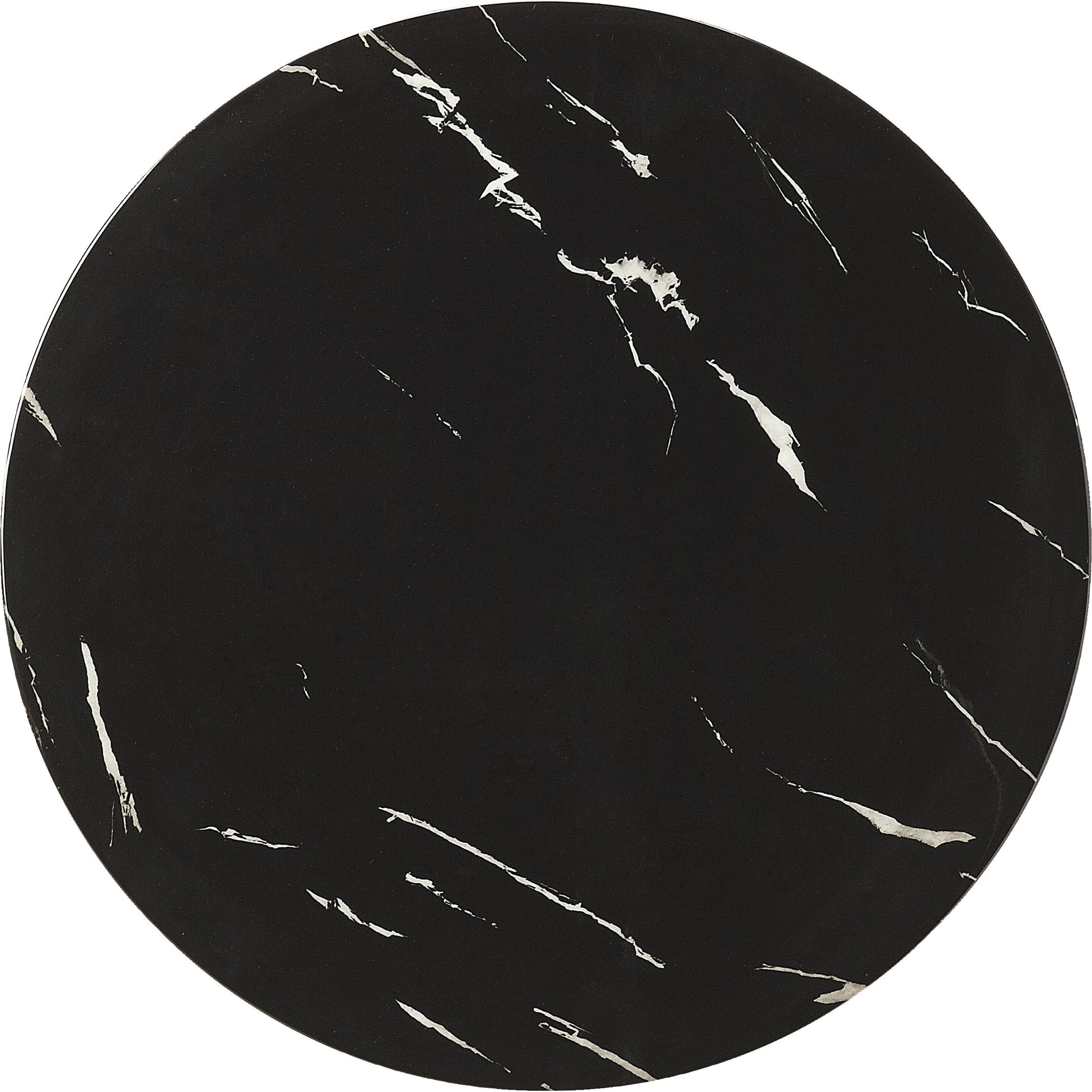 Shounderia Accent Table by Butler Specialty Company in black and black marble. Made from stainless steel, marble in a modern style.