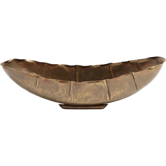 Larkin Bowl by Global Views. Made from brass in a eclectic & global style.