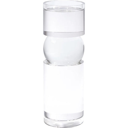 Bipolar Crystal Candle Holder by Global Views. Made from crystal in a transitional style.