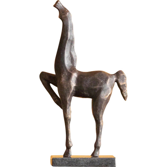 Cubist Horse by Global Views in bronze patina. Made from cast iron in a eclectic & global style.