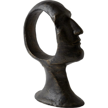 Hollow Head Man by Global Views in bronze. Made from iron in a eclectic & global style.
