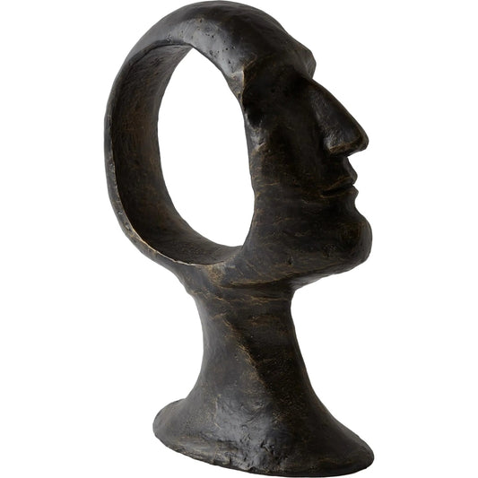 Hollow Head Man by Global Views in bronze. Made from iron in a eclectic & global style.