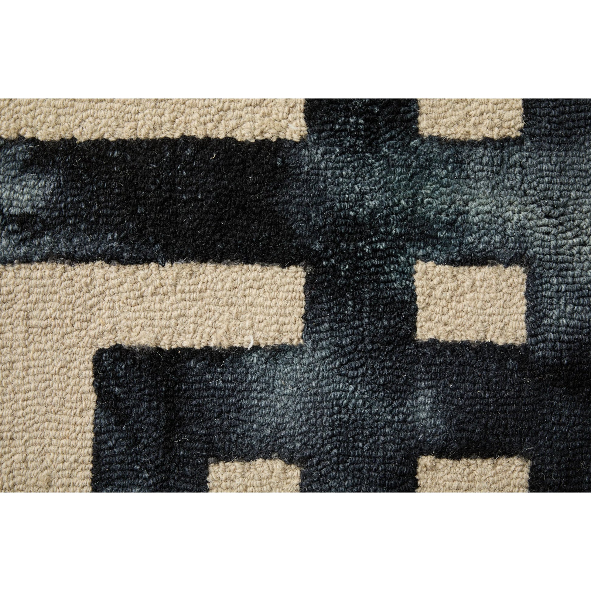 Lorrain Geometric Rug - 8568F by Feizy in ivory, black. Made from wool in a unique style.