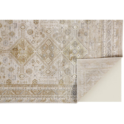 Aura Persian Rug - 3738F by Feizy in gold, ivory. Made from polyester, polypropylene in a unique style.
