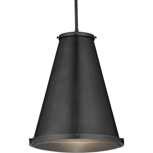 Seafarer Pendant by Currey and Company. Made from brass, glass in a rustic style.