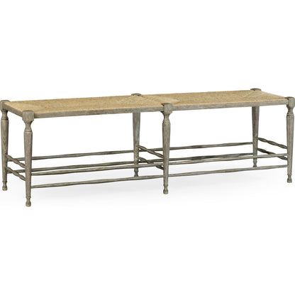 William Yeoward Bodiam Grey Oak Bench by Jonathan Charles in greyed oak. Made from oak in a cottage & farmhouse style.