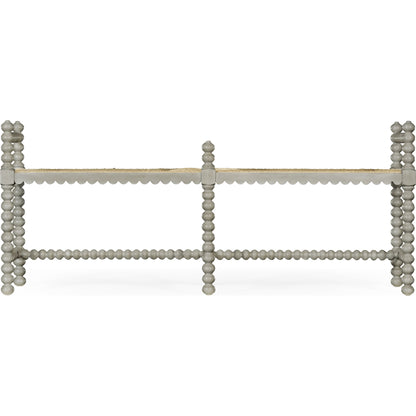 William Yeoward Bellingham Double Bench by Jonathan Charles in grey and country gray. Made from acacia in a cottage & farmhouse style.