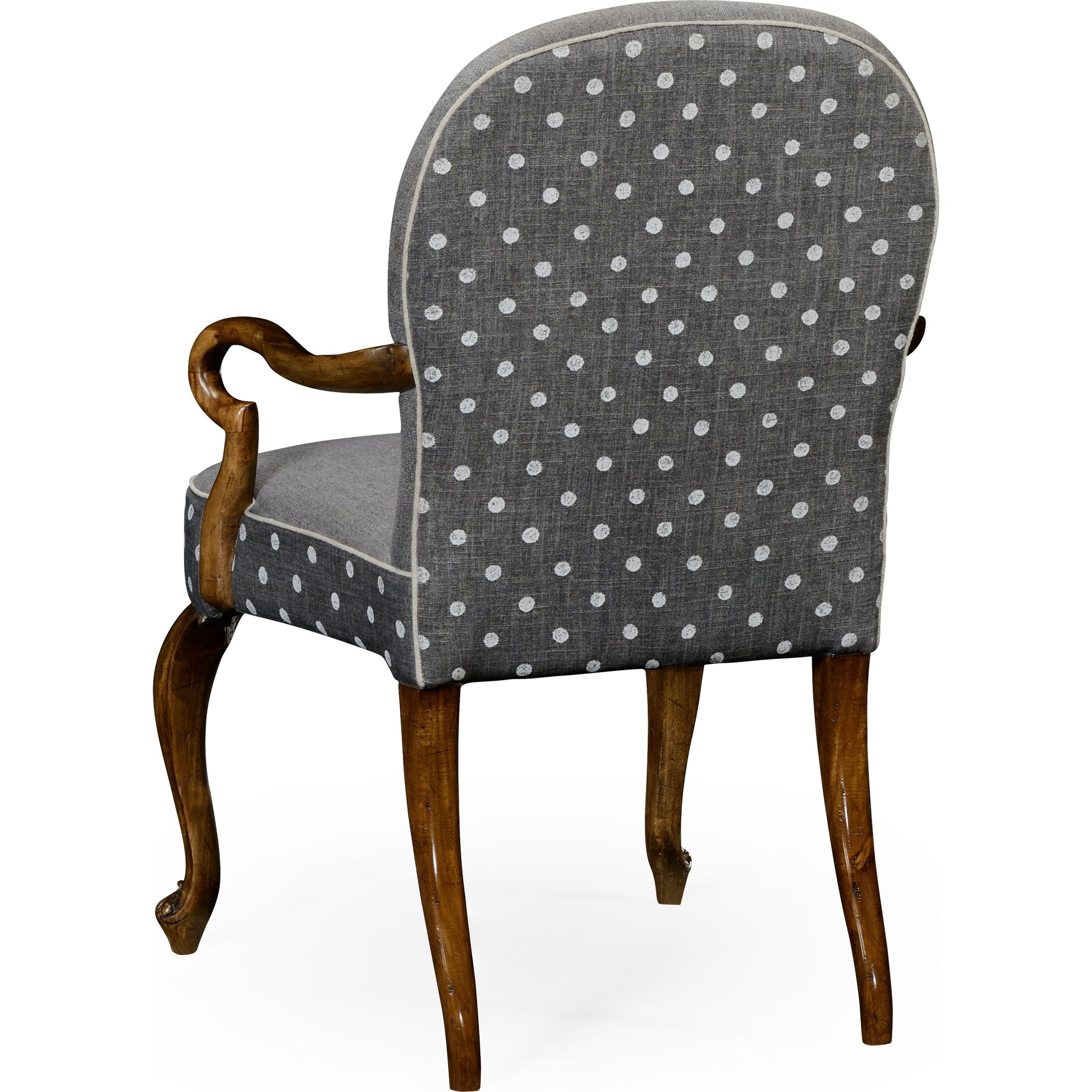 Uptown Classic Gunby Dining Armchair by Jonathan Charles in gray fruitwood. Made from acacia in a traditional style.
