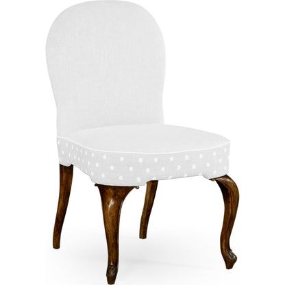 Uptown Classic Gunby Dining Side Chair by Jonathan Charles in gray fruitwood. Made from acacia in a traditional style.