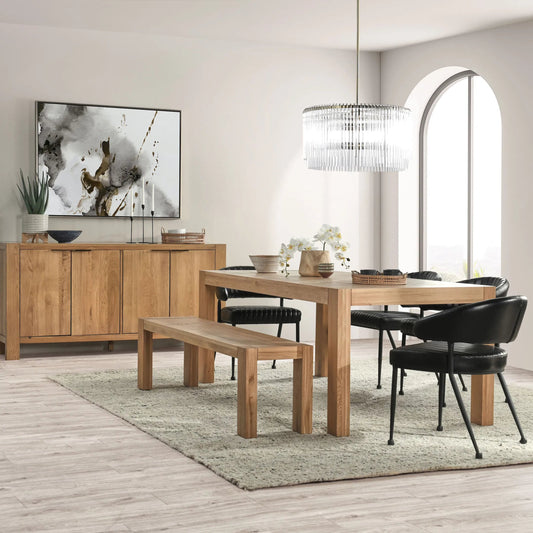 Umbria Dining Chair by Classic Home in jet black. Made from top grain leather, iron in a transitional style.