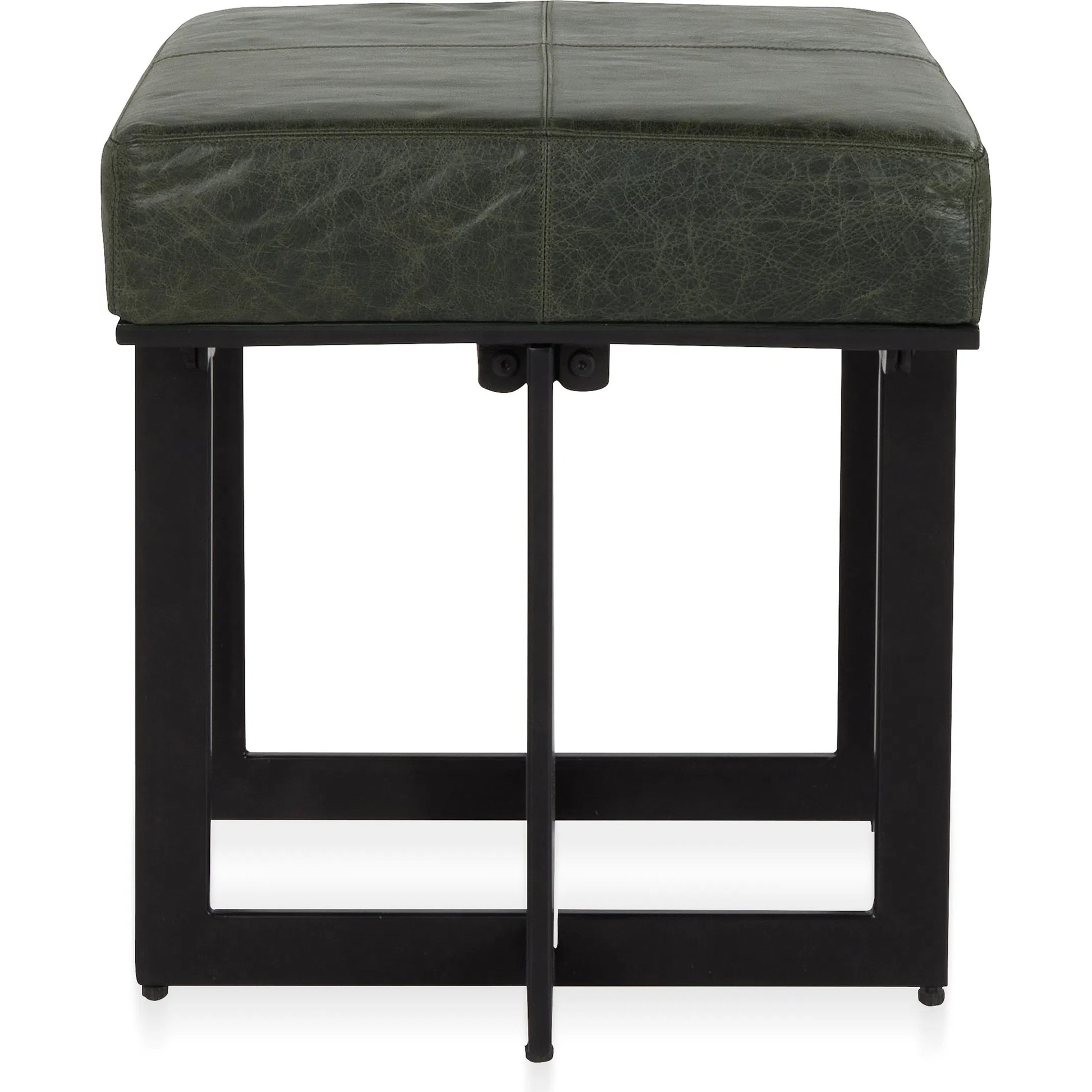 Calvin Genuine Leather Stool by Classic Home in blue, black. Made from unique in a traditional style.