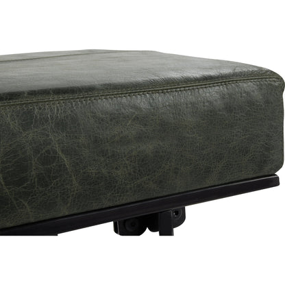 Calvin Genuine Leather Stool by Classic Home in blue, black. Made from unique in a traditional style.