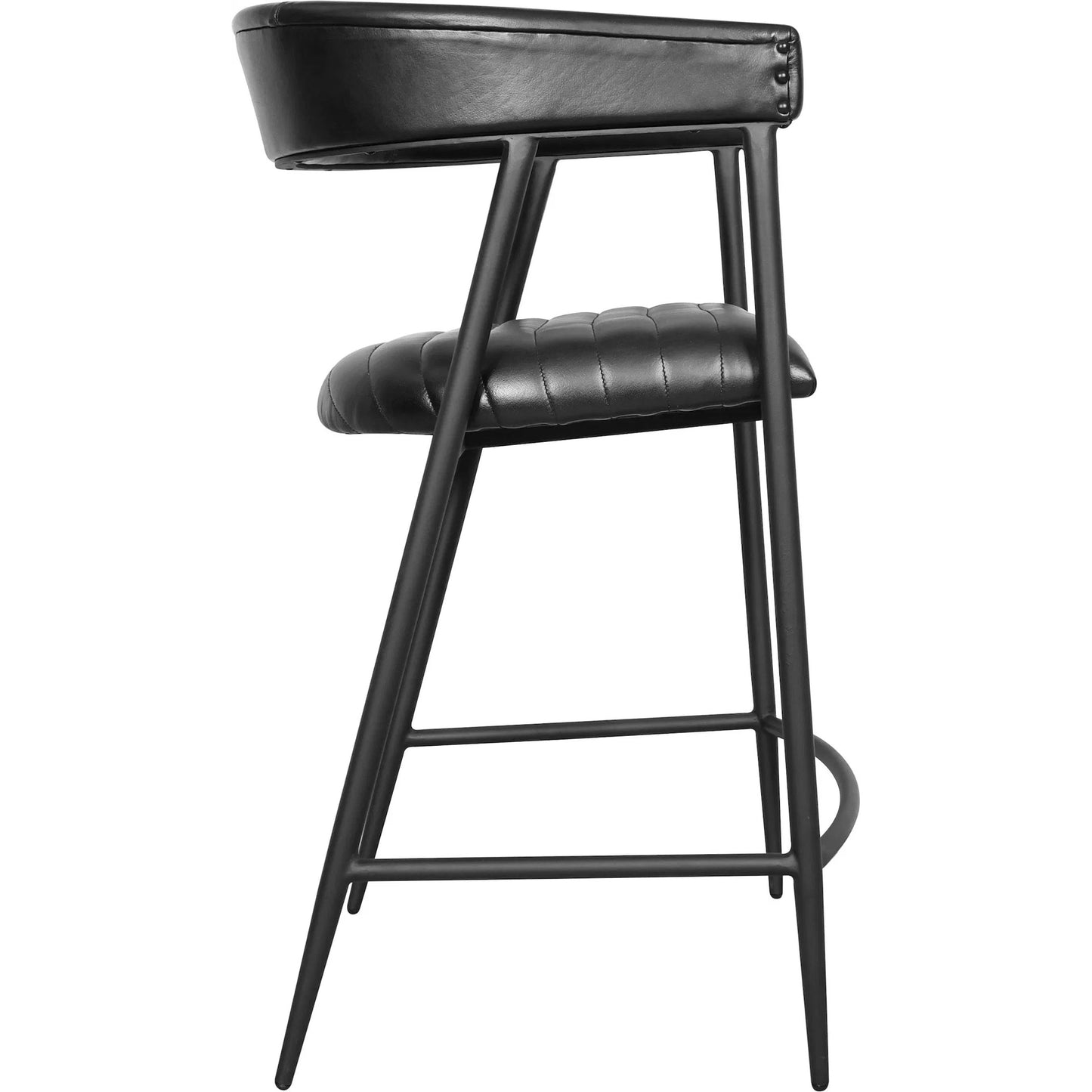 003 SI-2238871 | Additional Silo | Preston 26" Top Grain Leather Counter Stool Chair by Classic Home in jet black. Made from top grain leather, iron in a modern style.