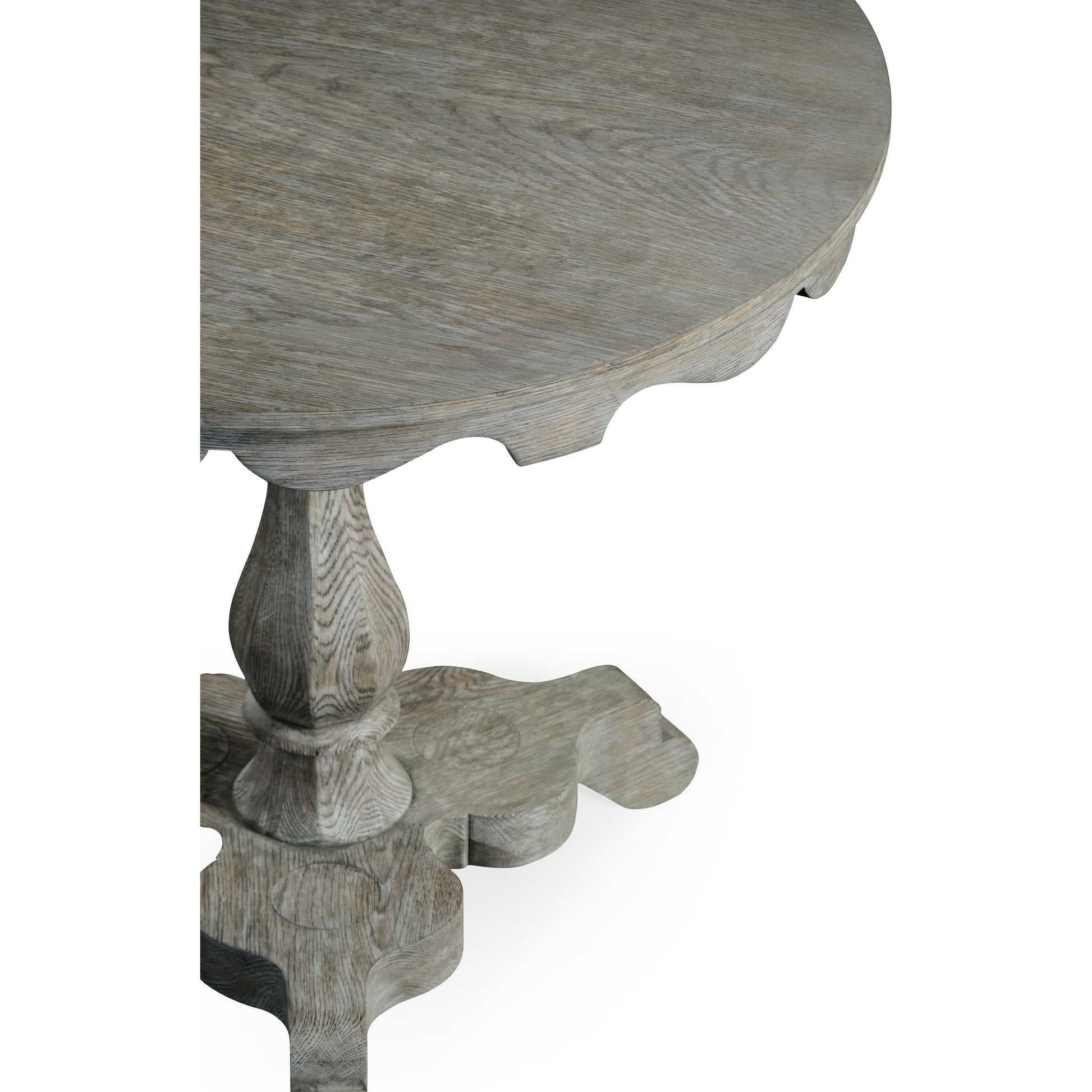 William Yeoward Overbury Breakfast Table by Jonathan Charles in grey and greyed oak. Made from oak in a cottage & farmhouse style.