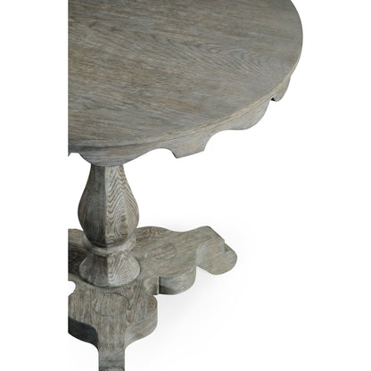 William Yeoward Overbury Breakfast Table by Jonathan Charles in grey and greyed oak. Made from oak in a cottage & farmhouse style.