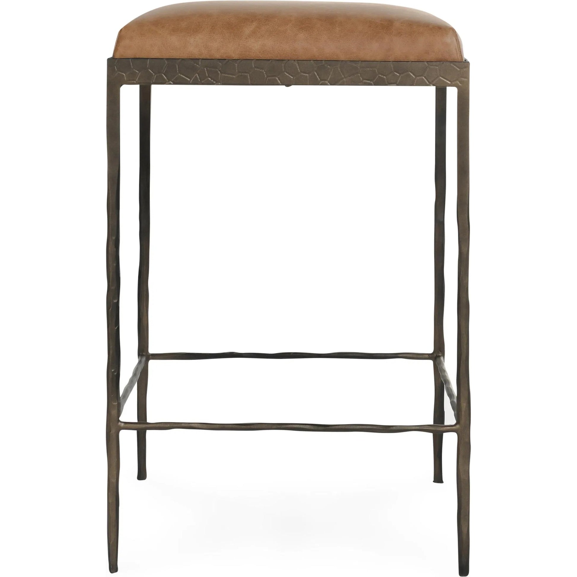 Bose 26" Top Grain Leather Counter Stool by Classic Home. Made from top grain leather, iron in a modern style.