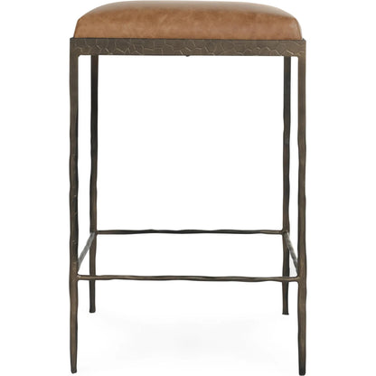 Bose 26" Top Grain Leather Counter Stool by Classic Home. Made from top grain leather, iron in a modern style.