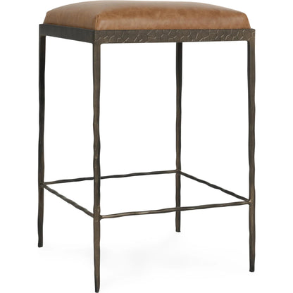Bose 26" Top Grain Leather Counter Stool by Classic Home. Made from top grain leather, iron in a modern style.