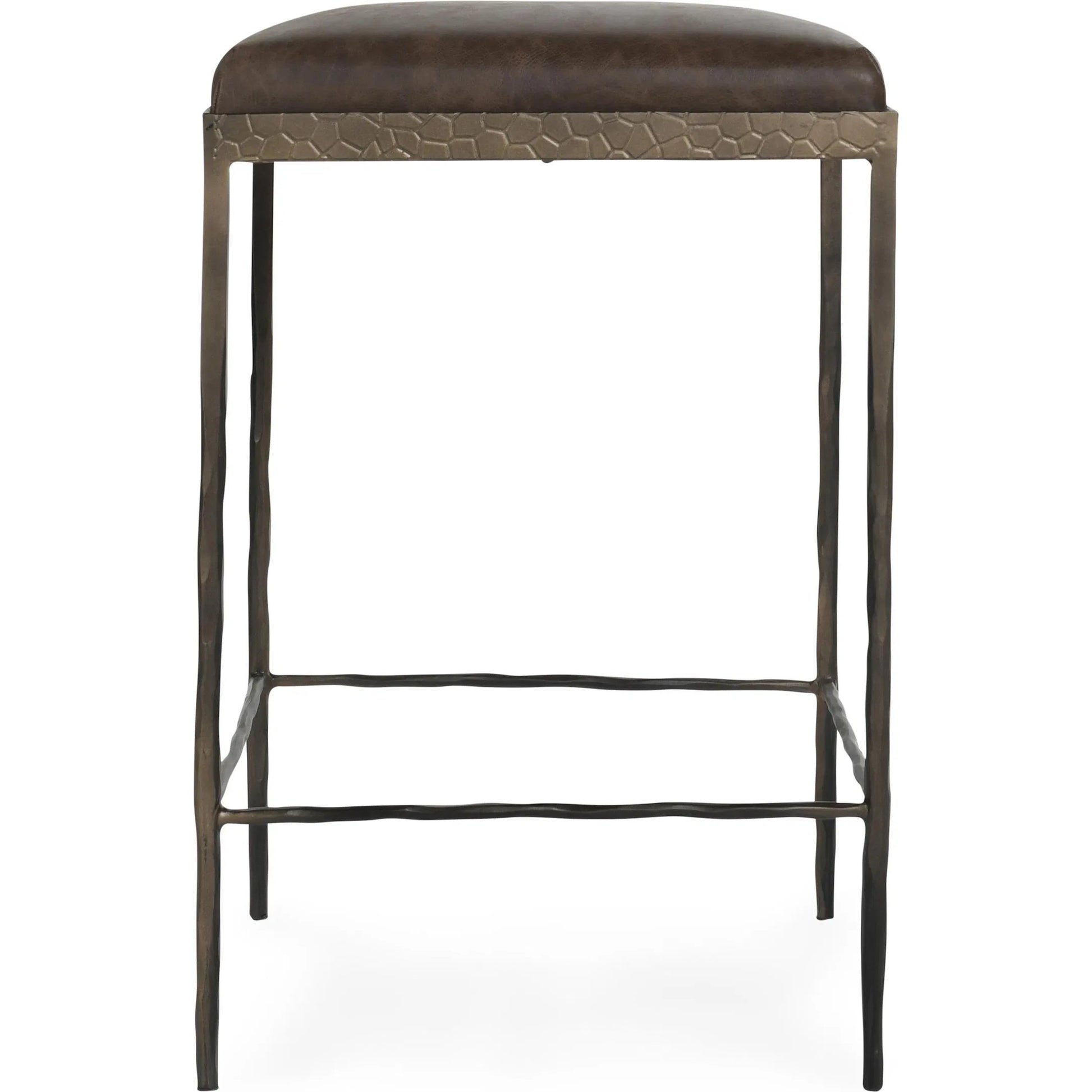 Bose 26" Top Grain Leather Counter Stool by Classic Home. Made from top grain leather, iron in a modern style.