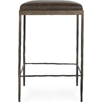 Bose 26" Top Grain Leather Counter Stool by Classic Home. Made from top grain leather, iron in a modern style.