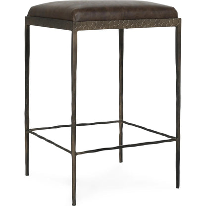 Bose 26" Top Grain Leather Counter Stool by Classic Home. Made from top grain leather, iron in a modern style.