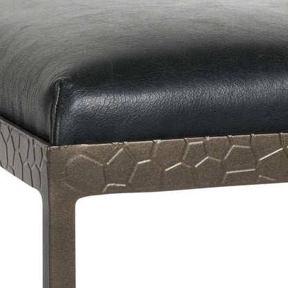 Bose 26" Top Grain Leather Counter Stool by Classic Home. Made from top grain leather, iron in a modern style.