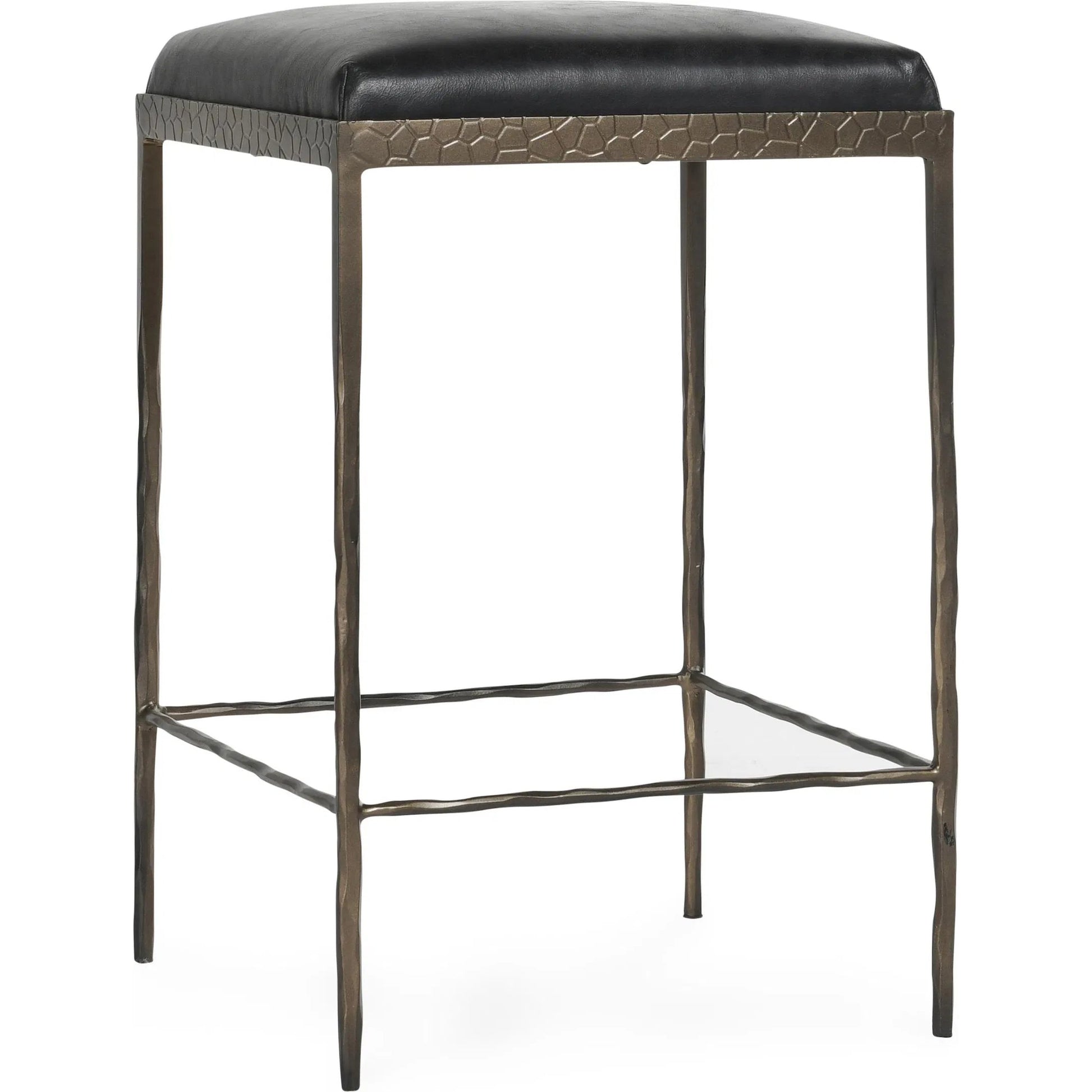 Bose 26" Top Grain Leather Counter Stool by Classic Home. Made from top grain leather, iron in a modern style.