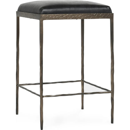 Bose 26" Top Grain Leather Counter Stool by Classic Home. Made from top grain leather, iron in a modern style.