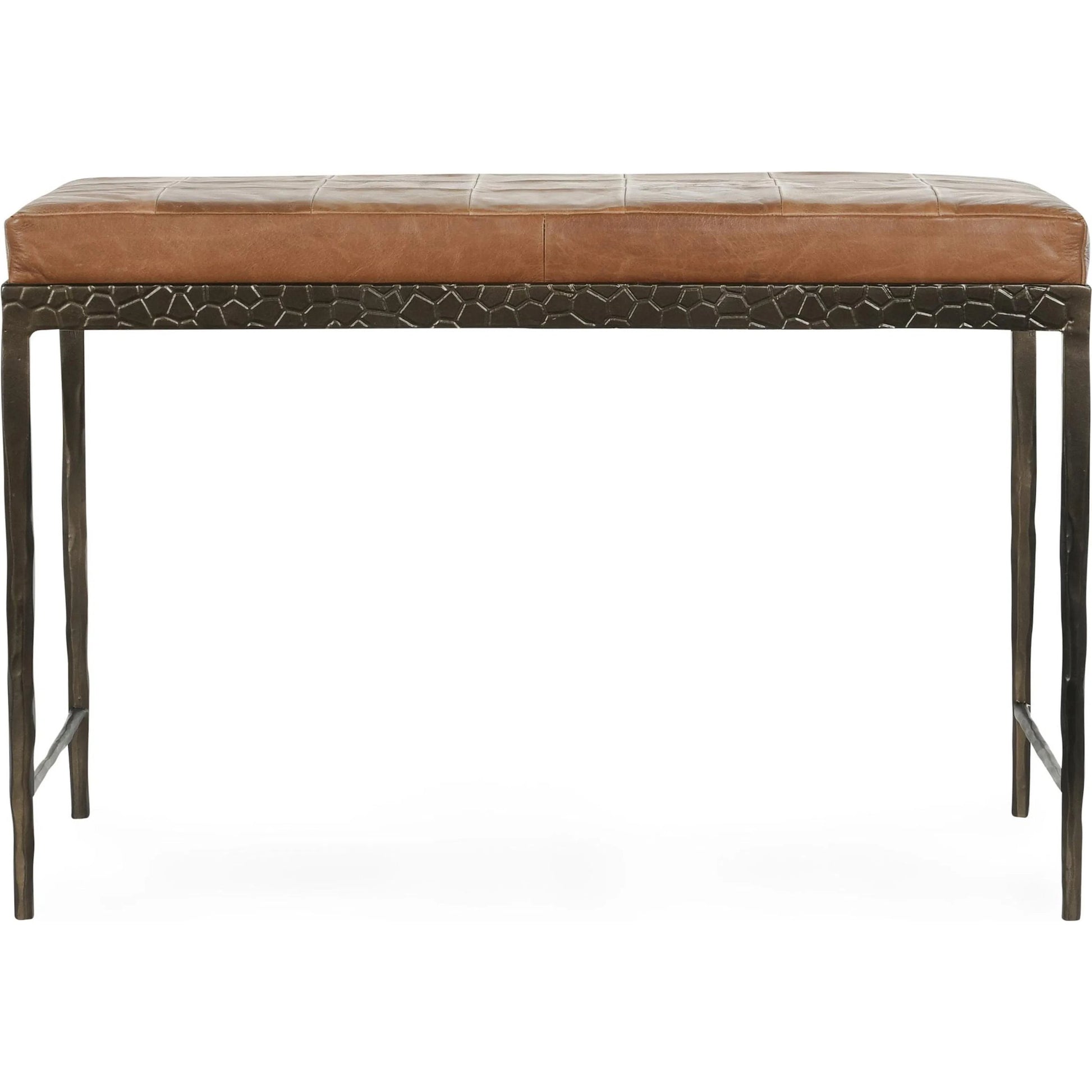 Malo 28" Top Grain Leather Ottoman Bench by Classic Home. Made from unique in a traditional style.