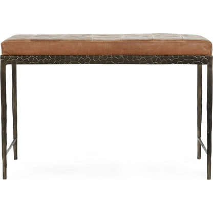 Malo 28" Top Grain Leather Ottoman Bench by Classic Home. Made from unique in a traditional style.