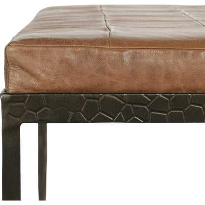 Malo 28" Top Grain Leather Ottoman Bench by Classic Home. Made from unique in a traditional style.