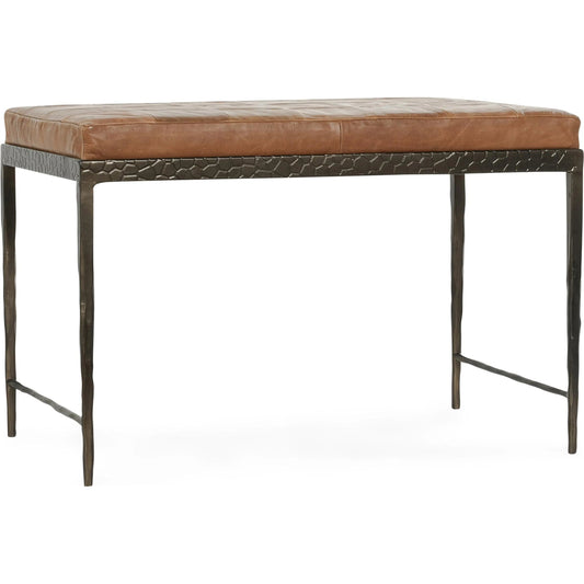 Malo 28" Top Grain Leather Ottoman Bench by Classic Home. Made from unique in a traditional style.