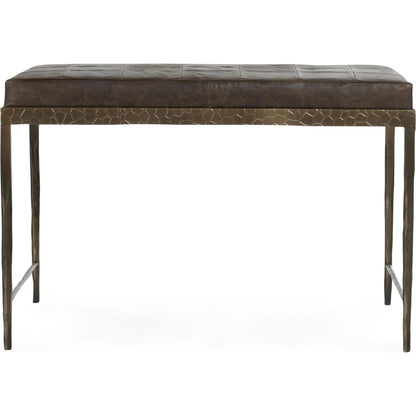 Malo 28" Top Grain Leather Ottoman Bench by Classic Home. Made from unique in a traditional style.