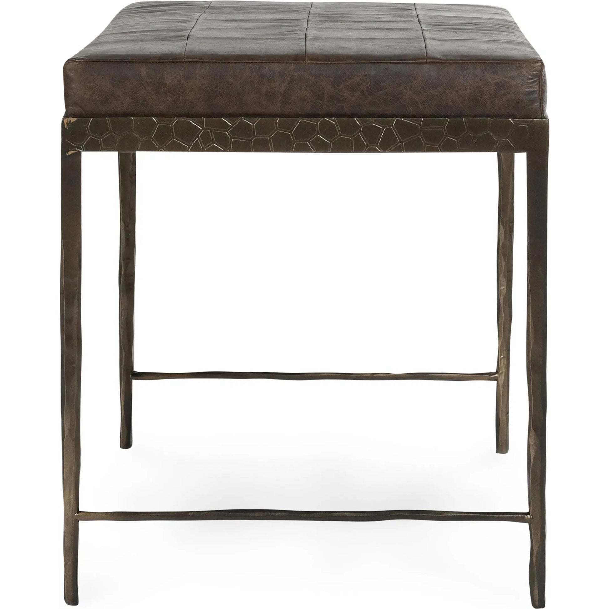 Malo 28" Top Grain Leather Ottoman Bench by Classic Home. Made from unique in a traditional style.